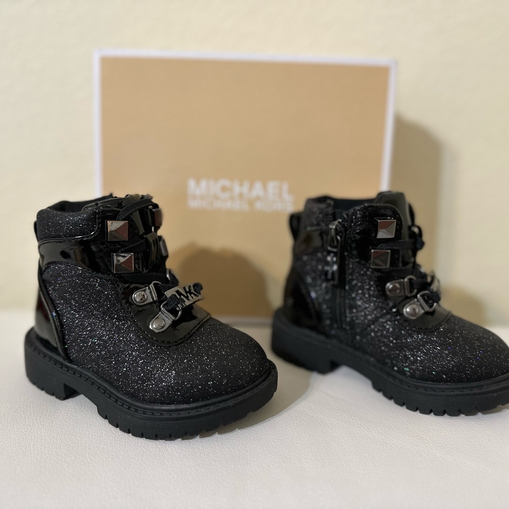 Michael Kors Infant black glitter Boots